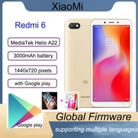 xiaomi redmi 6 smartphone global rom 5 45 full screen ai face unlocking 3000mah cellphone