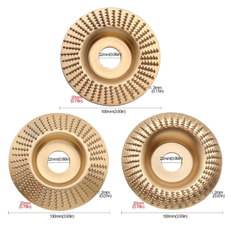 3 шт. обновленный набор дисков для резьбы по дереву угловой шлифовальной машины