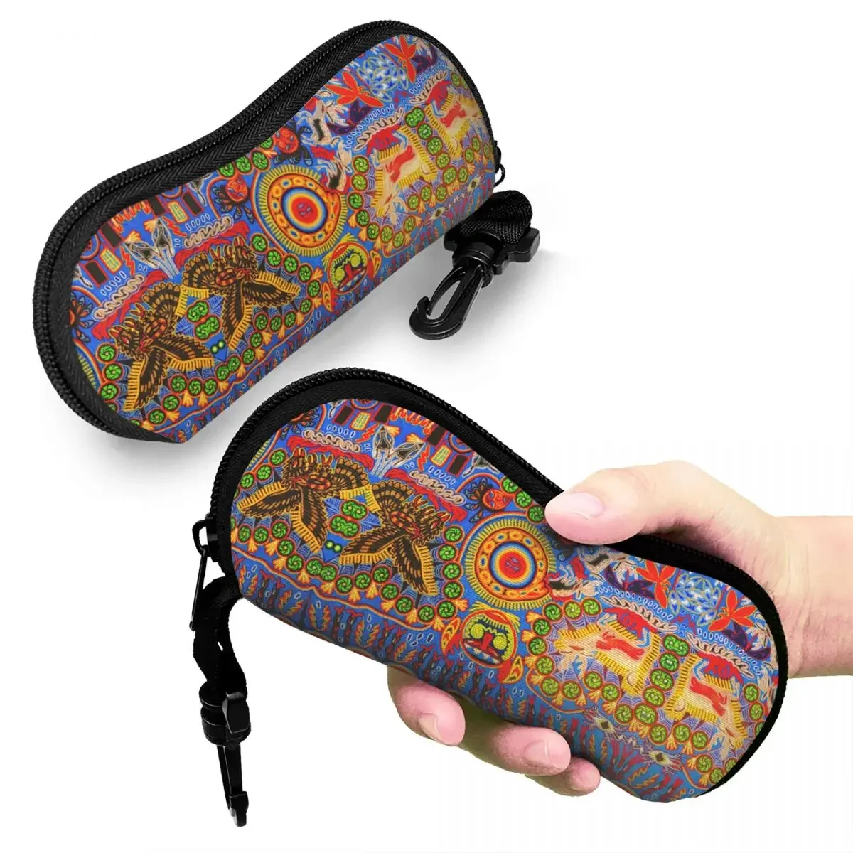 Фото Мексиканские Красочные защитные чехлы для очков Huichol, классные солнцезащитные очки, Чехол для очков №5
