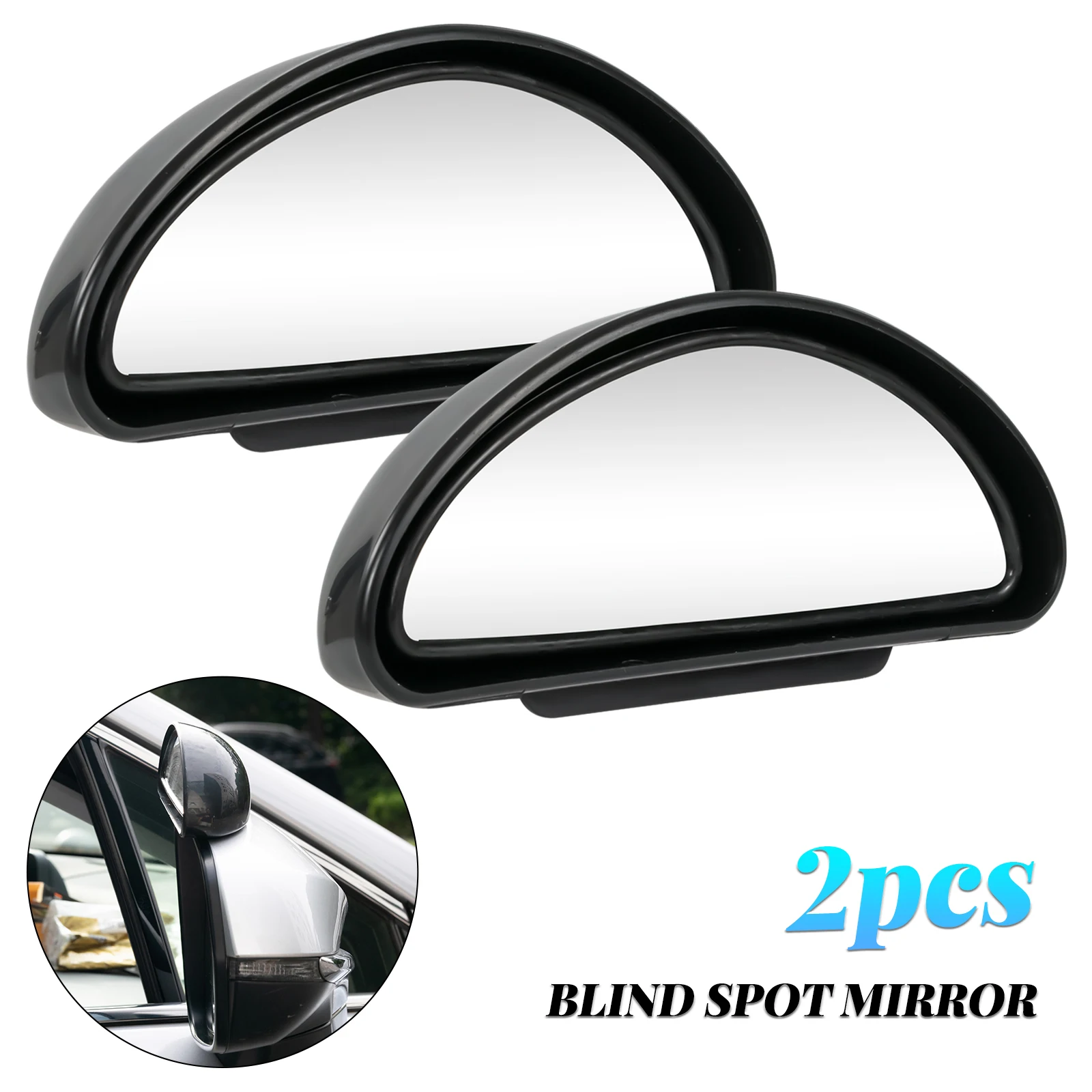 2 Car Blind Spot Mirror Adjustable Rear View Mirror 360 Degree Reverse Wide Angle Additional Mirror for Parking Auxiliary Mirror
