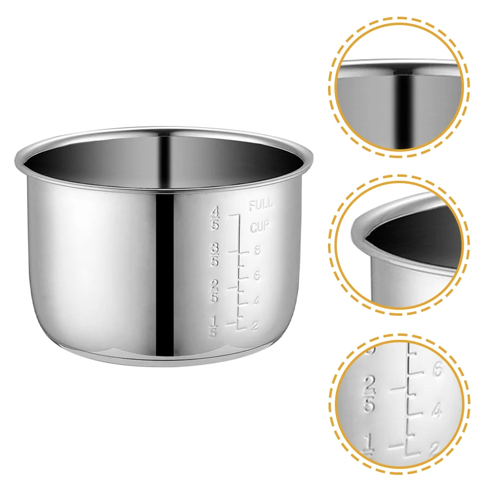 

Cooker Pot Rice Inner Replacement Cooking Liner Insert Pressure Inside Stick Non Electric Stainless Steel Parts Accessories