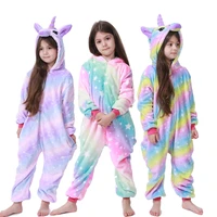 kigurumi licorne children pajamas winter sleepwear boys onesies girls outfits set unicorn panda animal pyjama kids baby pijamas