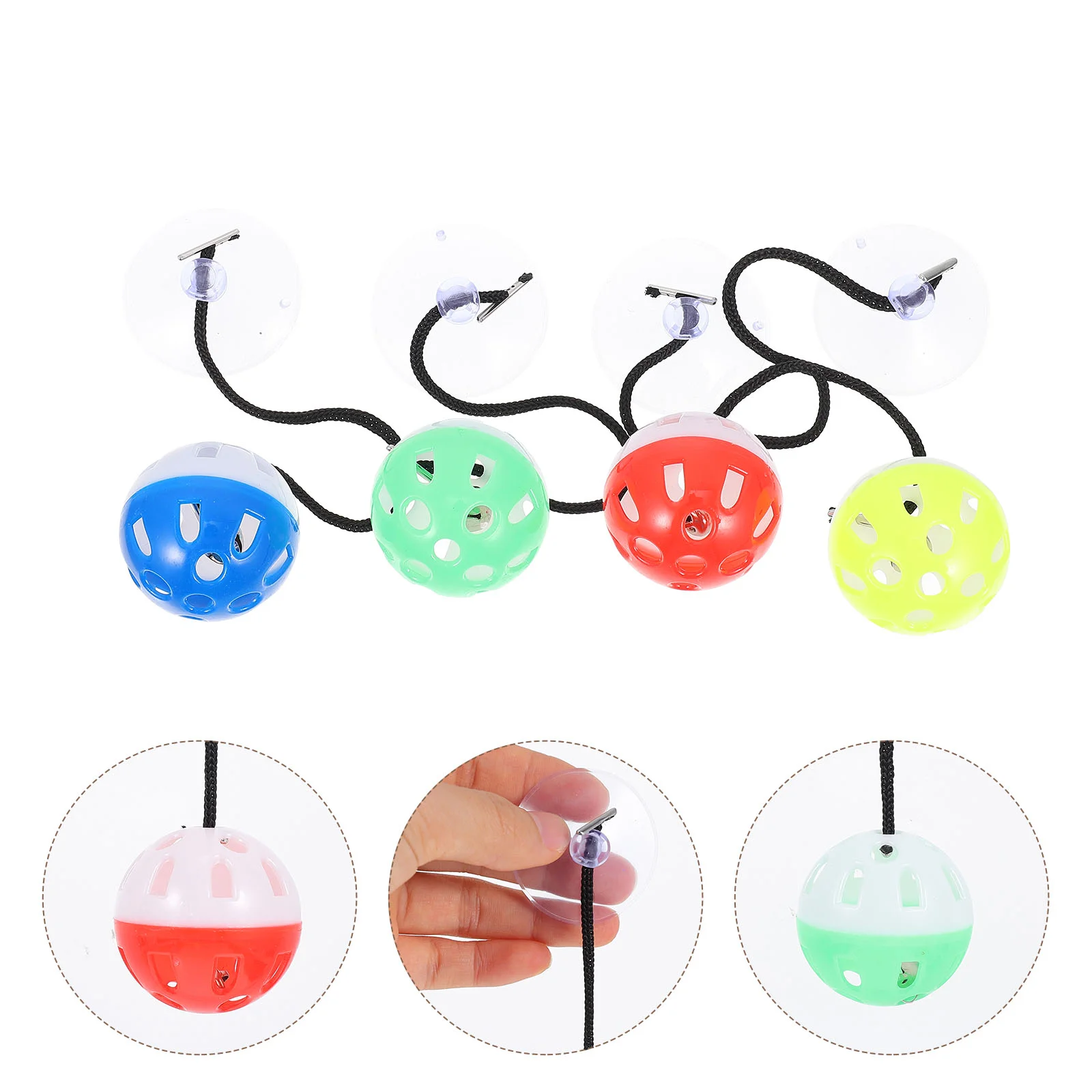 

Lizard Toy Interactive Reptile Toys Bell Balls Accessories Plastic Suction Cup Rope Chew
