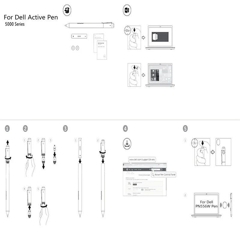

High-Sensivity Digital Stylus Pen Touchscreen Pen Pencil with Palm Rejection for Latitude 5285 5289 5290 5300 5310 7200