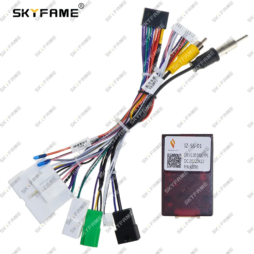 

SKYFAME автомобильный 16-контактный адаптер жгута проводов Canbus Box декодер Android радио кабель питания для Isuzu D-MAX IZ-SS-01