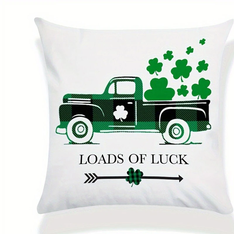 Домашний декор наволочка ко Дню Святого Патрика зеленый топпер трилистник Lucky Charm