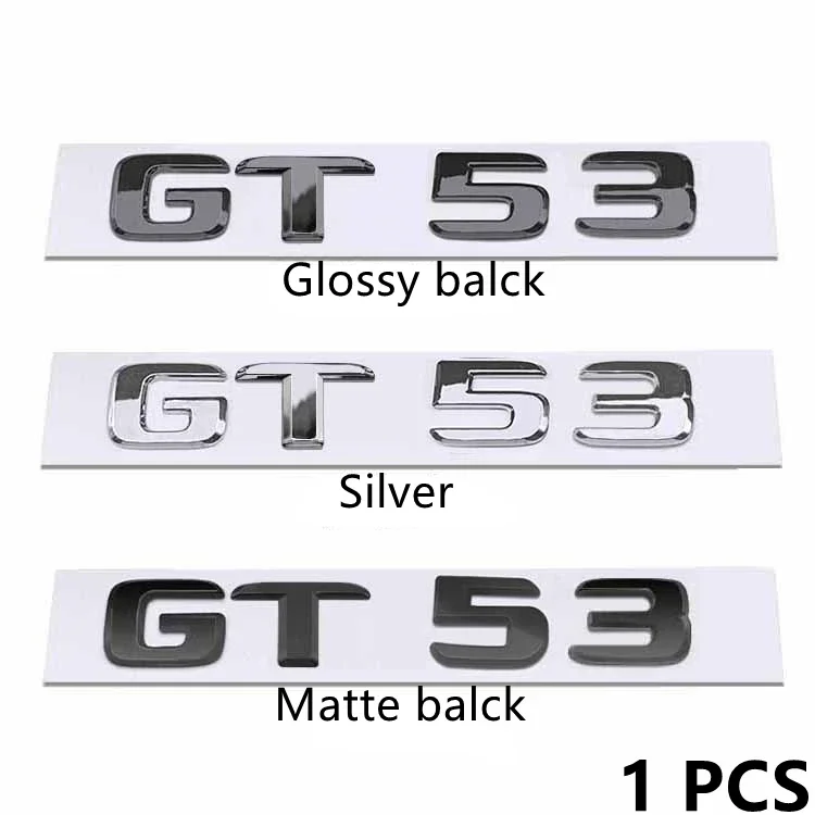 

S значок буква эмблема Стайлинг 3D ABS задняя наклейка на багажник серебристый черный красный для GT GTS GT63S GT43 GT50 GT53 GT63