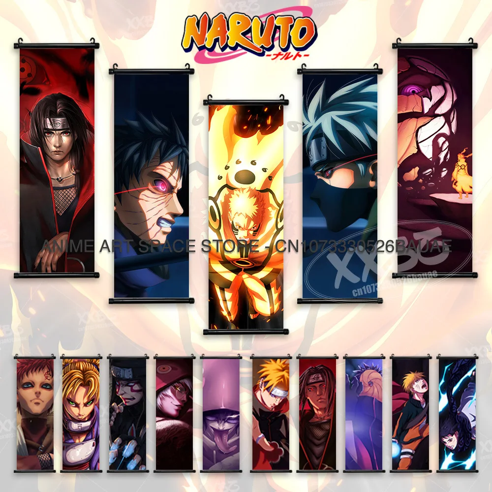Наруто висит картина Саске Учиха печать на холсте аниме постер мультфильм