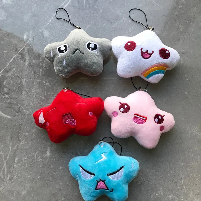 

10CM 5 Models Super Cute Variety Of Expressions Little Cloud Shape Small Stuffed Toy Key Chain Pendant Plush Doll Toys
