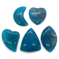 5pcspack lake blue stone beads irregular shaped natural semi precious stone 30487 38367mm diy making necklace earrings