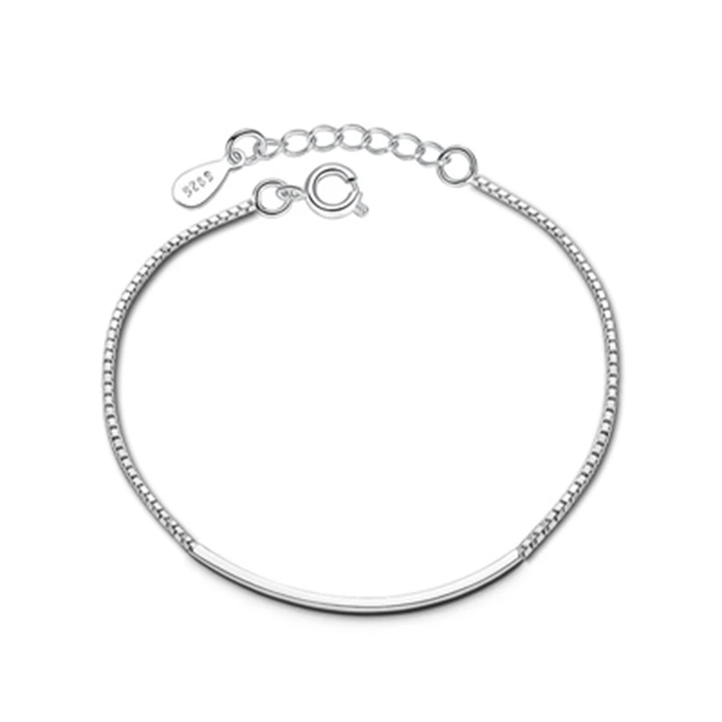 

New S925 Stamp Silver Women Bracelet Fashion Simple Women Bracelets High Quality Bangle Lover Anniversary Party Jewelry Gift