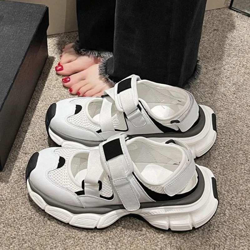 

Женские сетчатые кроссовки, Вулканизированная подошва, повседневная обувь с вырезами, 2023