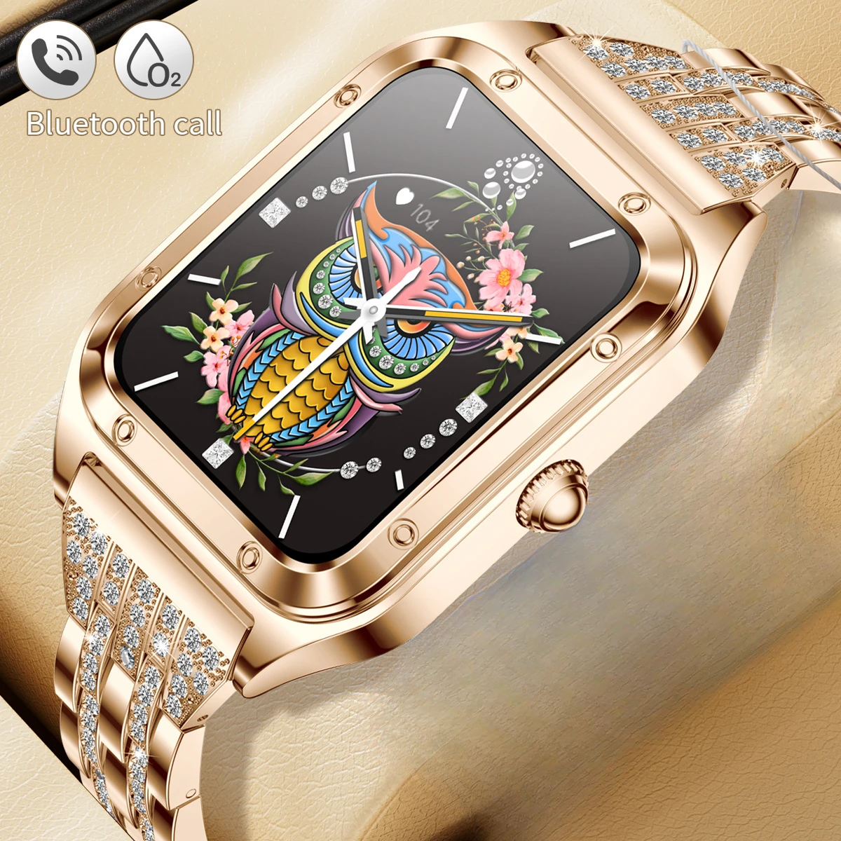 

Smart Watch Woman Sport Fitnes AI Voice Control Full Touch Bracelet Bluetooth Call Waterproof for Fashion Ladies Smartwatch