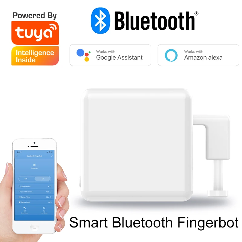 

Tuya Smart Bluetooth Fingerbot Switch Button Pusher remote control Smart Life App Voice Control via Alexa, Google Assistant