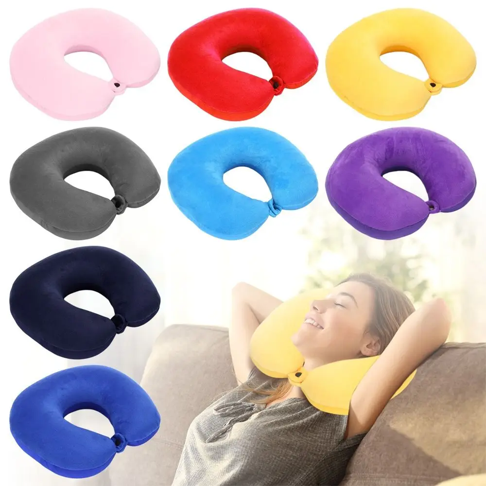 

Cute Head Rest Multifunctional Cushion Fluffy Pillows Protection Neck U Shaped Travel Pillow Changable