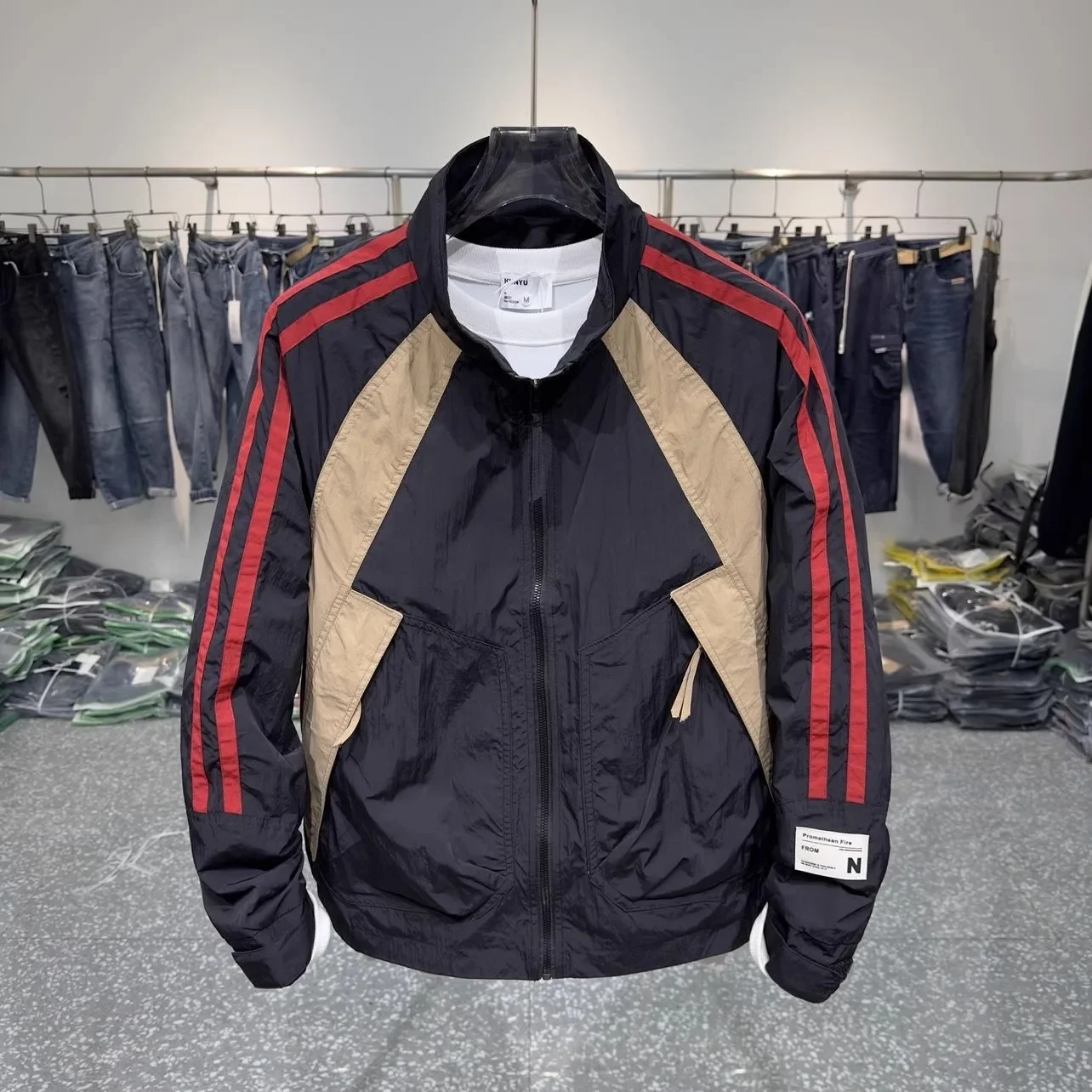 Модный весенне-осенний мужской топ универсальный уникальный пиджак с цветными