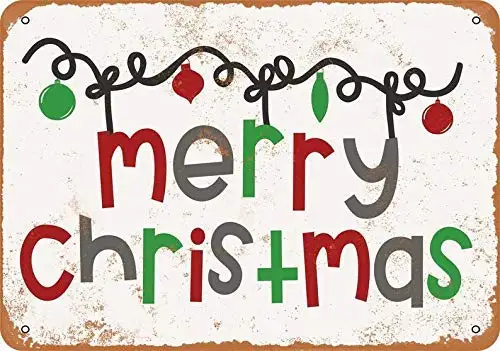 

Merry Christmas Retro Street Sign Household Metal Tin Sign Bar Cafe Car Motorcycle Garage Decoration Supplies