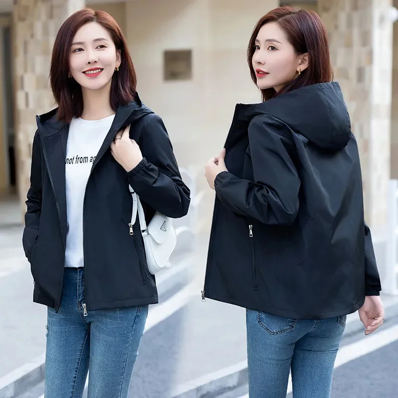 Новый модный женский тонкий плащ весенне-осеннее ветрозащитное пальто с