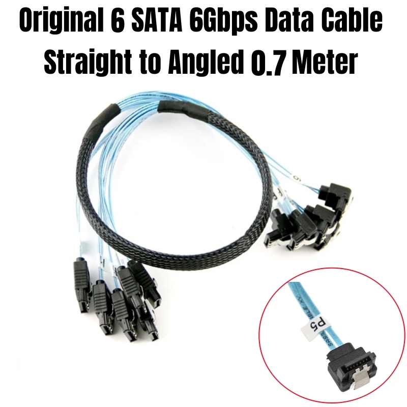6 шт./компл. SATA3.0 70 см прямой на угловой Гбит/с кабель передачи данных для NAS