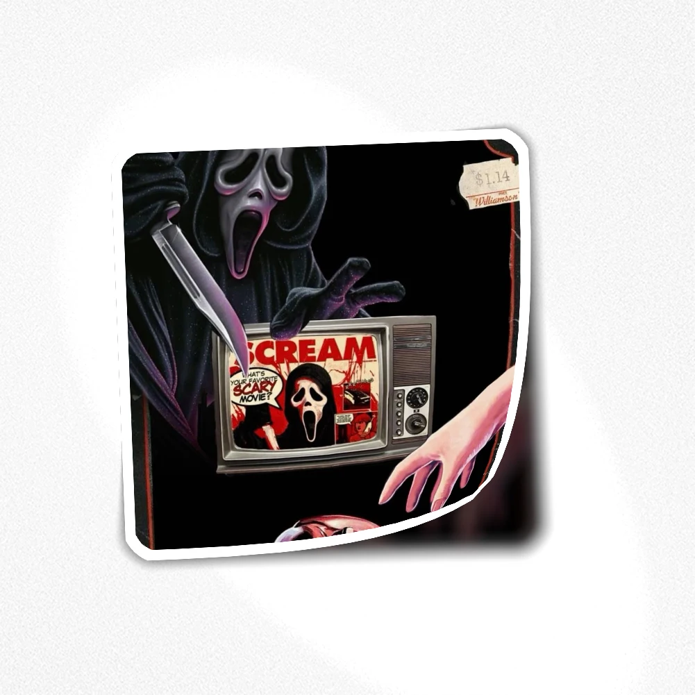 

Наклейка с фильмами ужасов 024, наклейка для ноутбука, декор для спальни, автомобиля, милый мультяшный модный чемодан для общественных мест