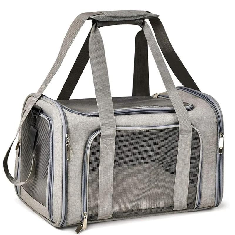 

Travel Portable Folding Cat Breathable Handbag Porous Outgoing Diagonal Wear-resistant Cat Pet Cage Bag Oxford Cloth Durable