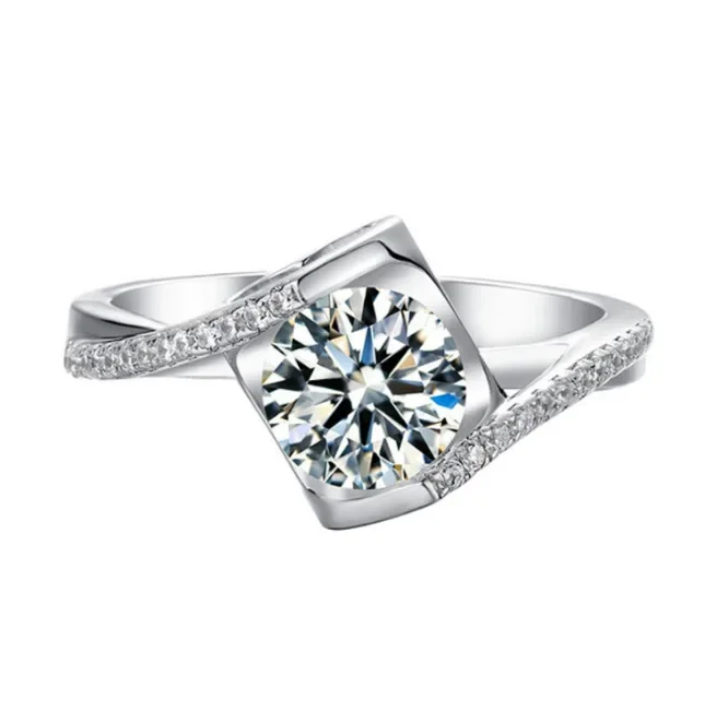 18K золото Муассанит PT950 Платина D Цвет VVS1 бриллиантовое женское кольцо на руку