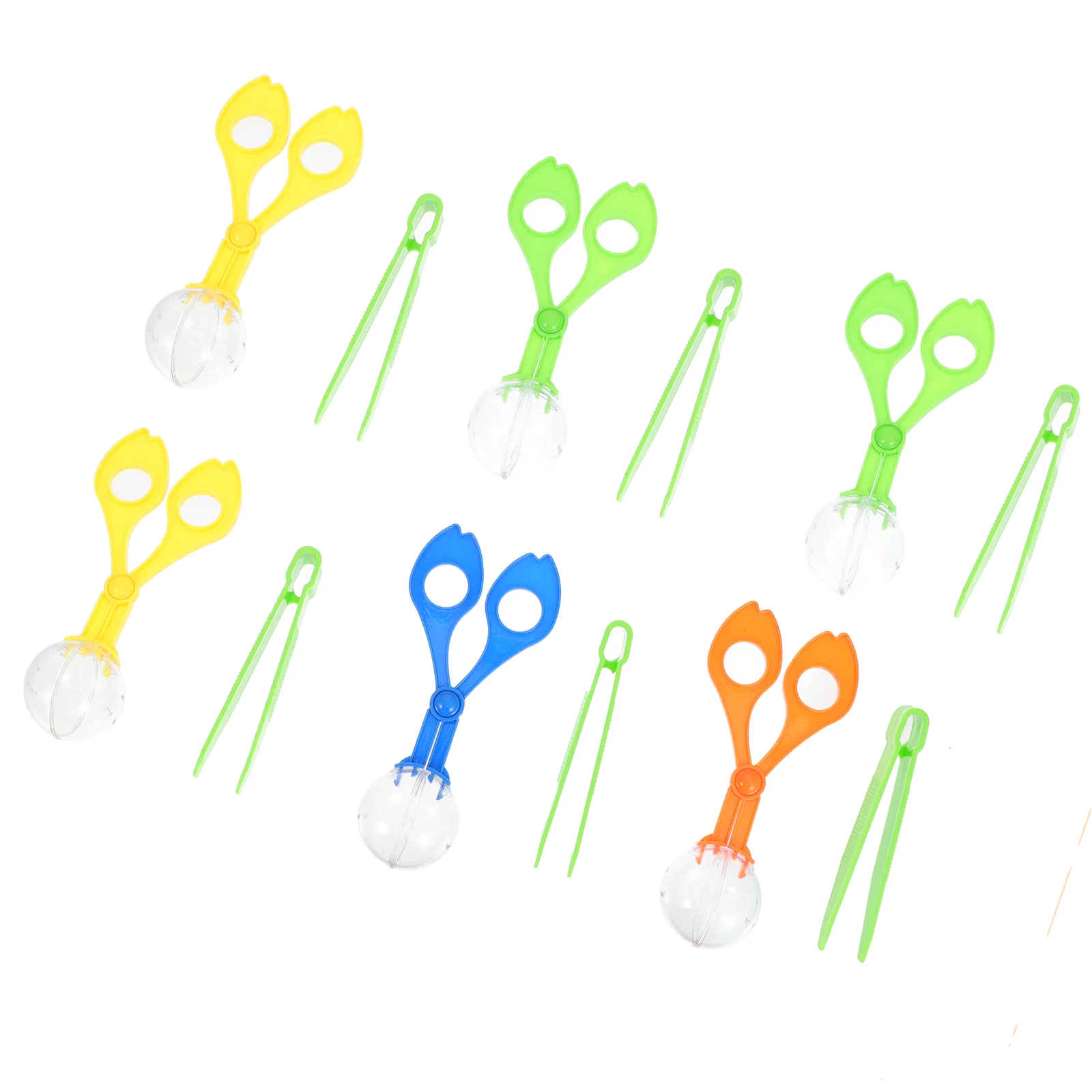 

6 Sets Car Tools Insect Clip Scooper Scissors Clips Butterflies 14X6CM Plastic Catching Tweezers Tool Kit Child