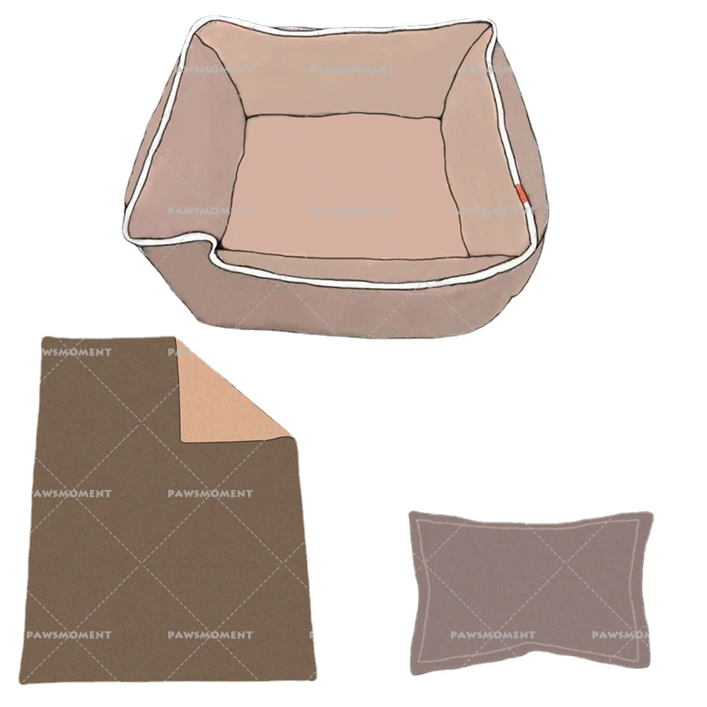 

Designer Dog Bed Dog Pad Dog Pillow Three-piece Winter Warm Removable and Washable Pet Dog Sofa Chihuahua Yorkshire Kennel A-100
