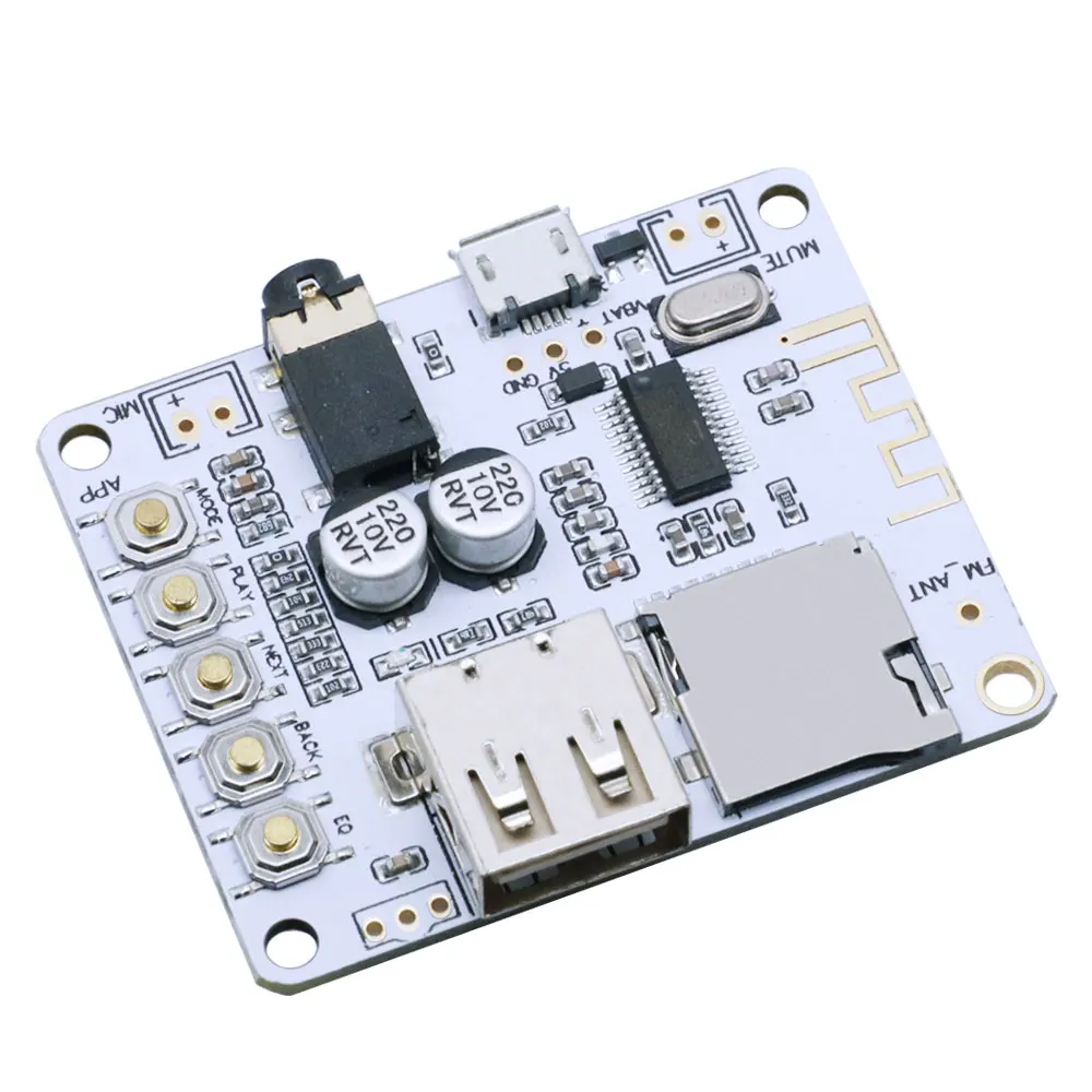 Плата аудиоресивера Bluetooth с USB-разъемом для TF-карты декодирование