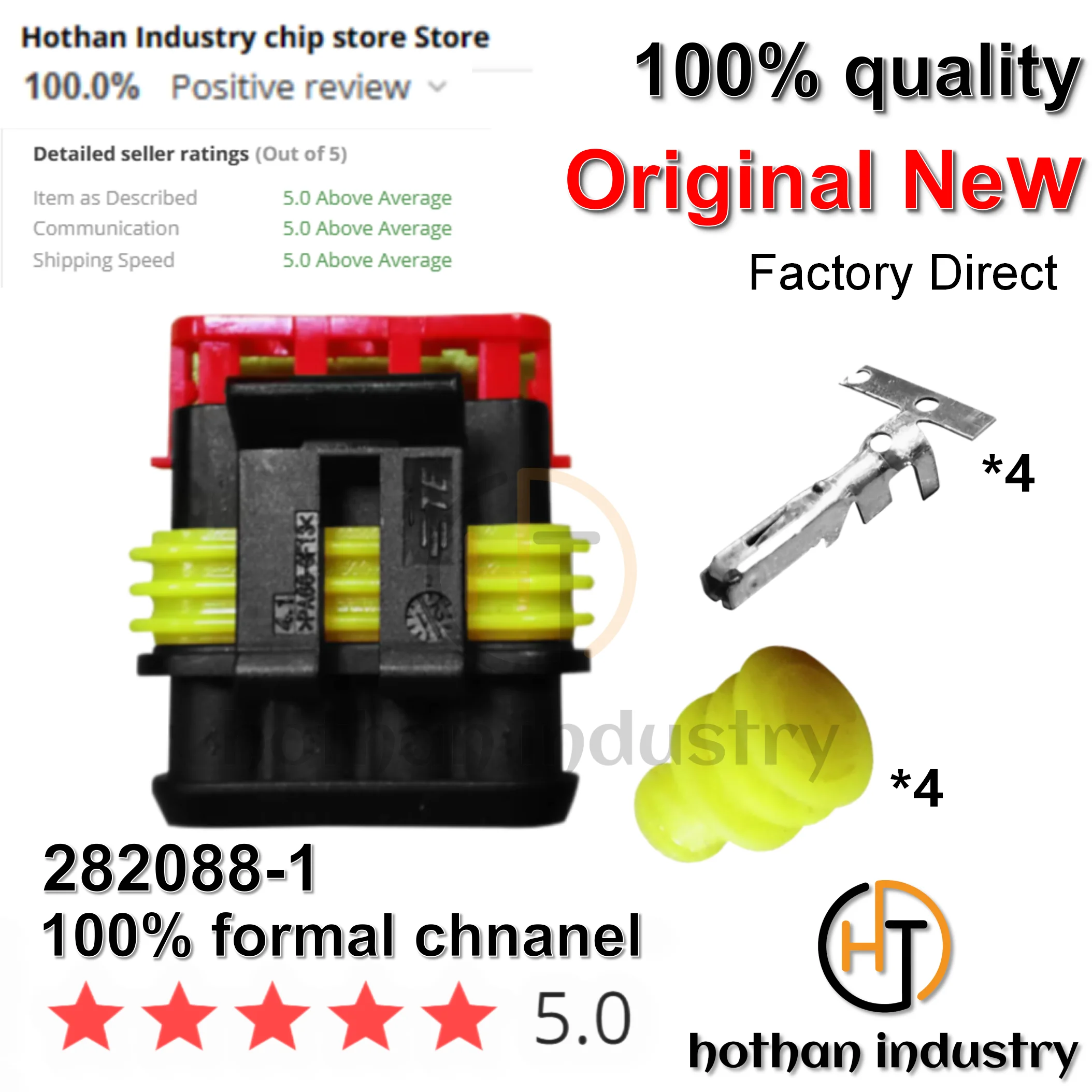 (10 комплектов) 100% новый автомобильный водонепроницаемый разъем 4-полюсный