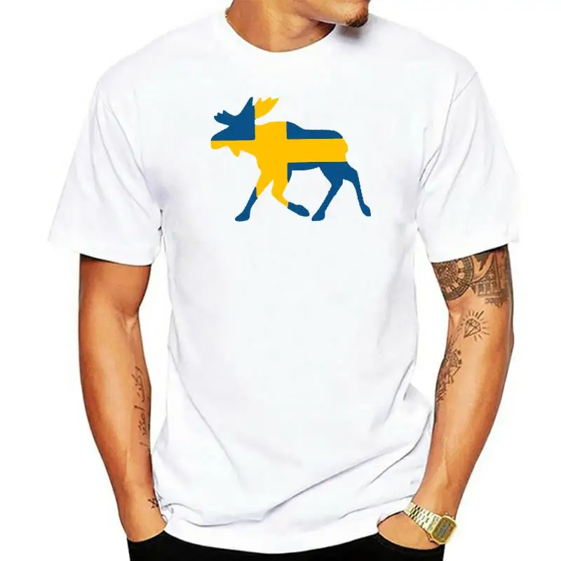 The Sweden National Flag inside Moose Men's T Shirt