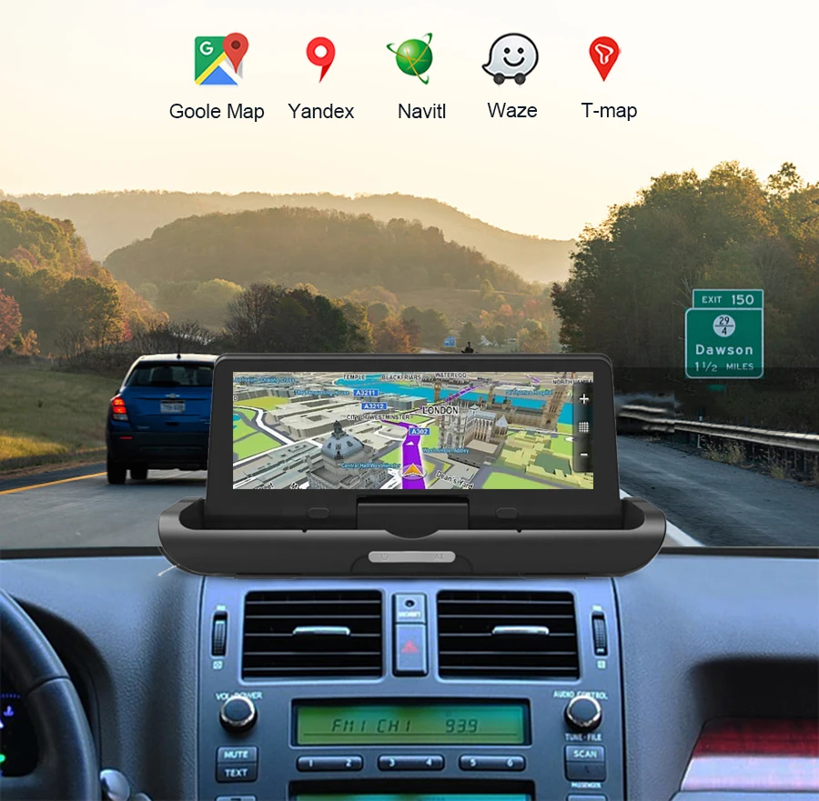 

Автомобильный видеорегистратор, 8 дюймов, 4G, Android 8,1, 2 + 32 ГБ, двойной объектив, ADAS, GPS-навигация, видеорегистратор, задняя камера, видеорегистра...