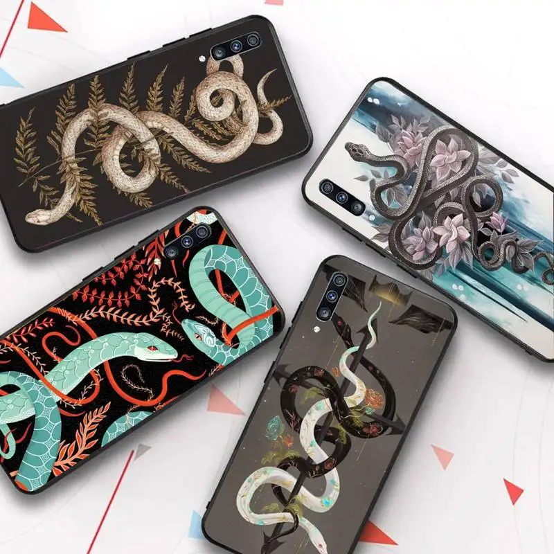 

Snake Flower Phone Case for Samsung A51 01 50 71 21S 70 31 40 30 10 20 S E 11 91 A7 A8 2018
