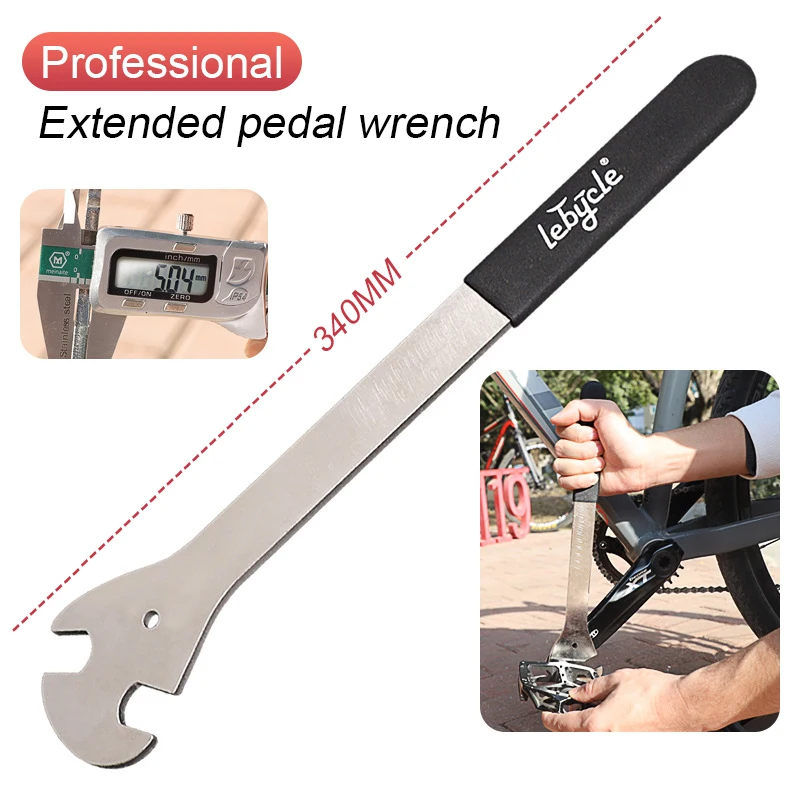 Bicycle Pedal Wrench Extra Long Handle Sturdy Durable Cycling Spanner Install Repair for MTB Road Bike |