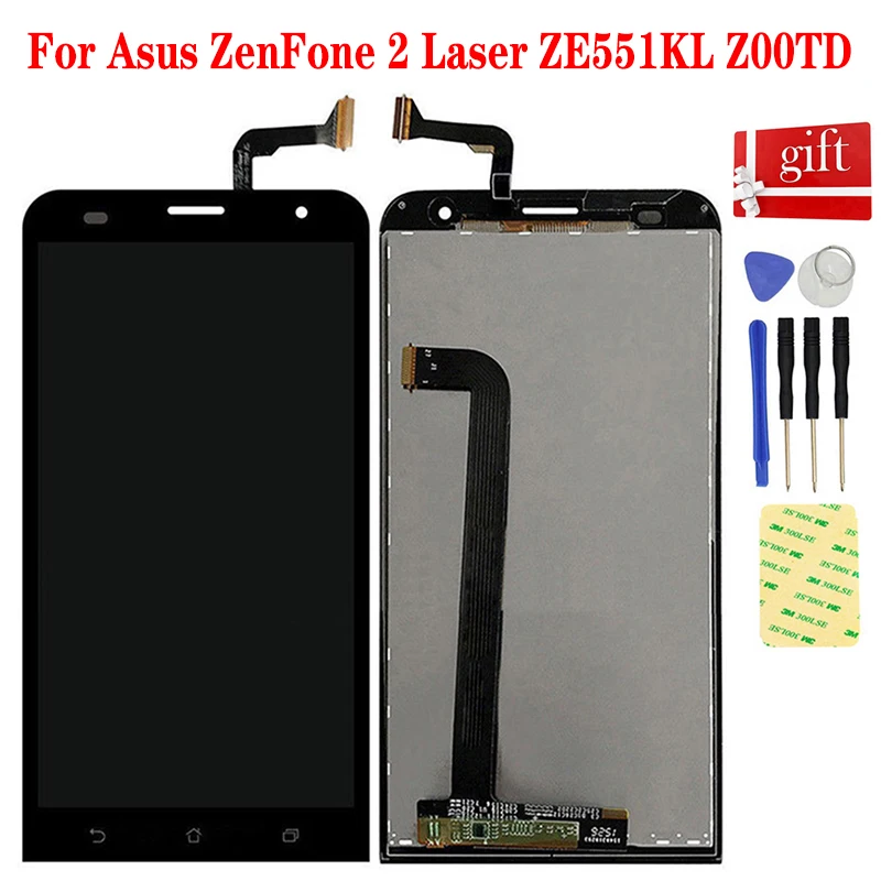 ЖК-дисплей для Asus ZenFone 2 Laser ZE551KL Z00TD, ЖК-дисплей, экран, модуль ZE551KL, сенсорный экран, дигитайзер, сенсор в сборе, замена