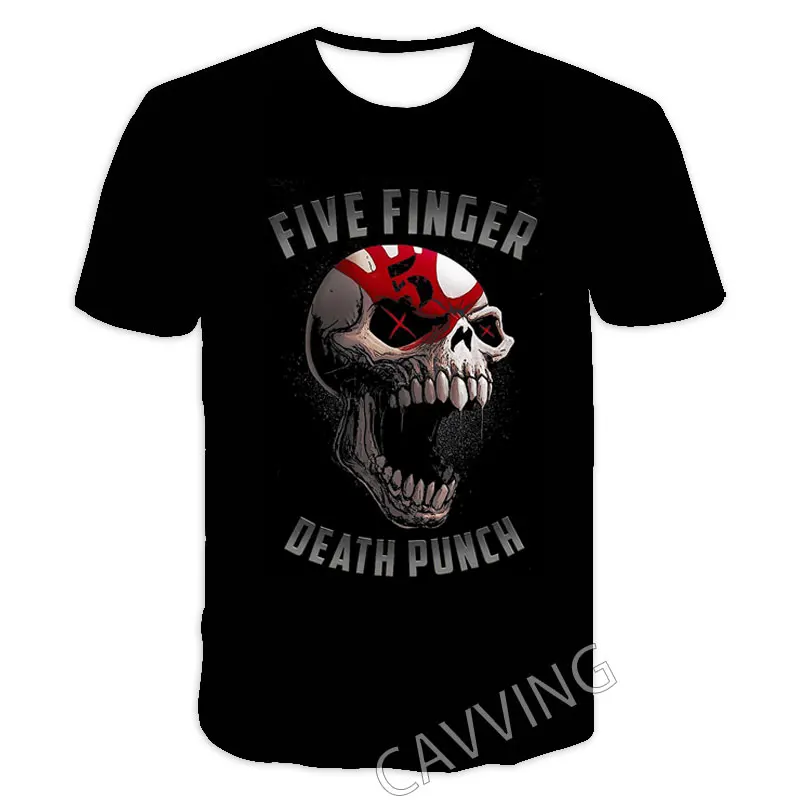 

CAVVING 3D Printed Five Finger Death Punch Casual T-shirts Hip Hop T Shirts Harajuku Styles Tops Clothing for Men/women T01