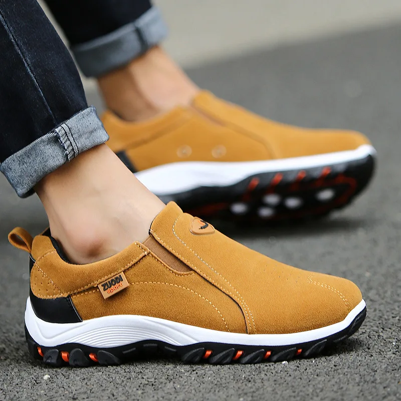 2023 Spring Men's New Plus Size Sneakers Fashion Matte Casual Platform Shoes Outdoor Travel Lightweight Comfortable Hiking Shoes