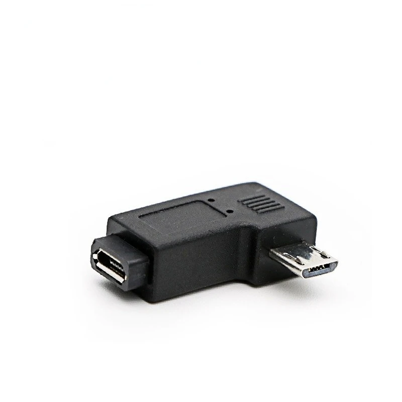 90 градусов правый угловой мини USB гнездо к микро штекер Адаптер для зарядки