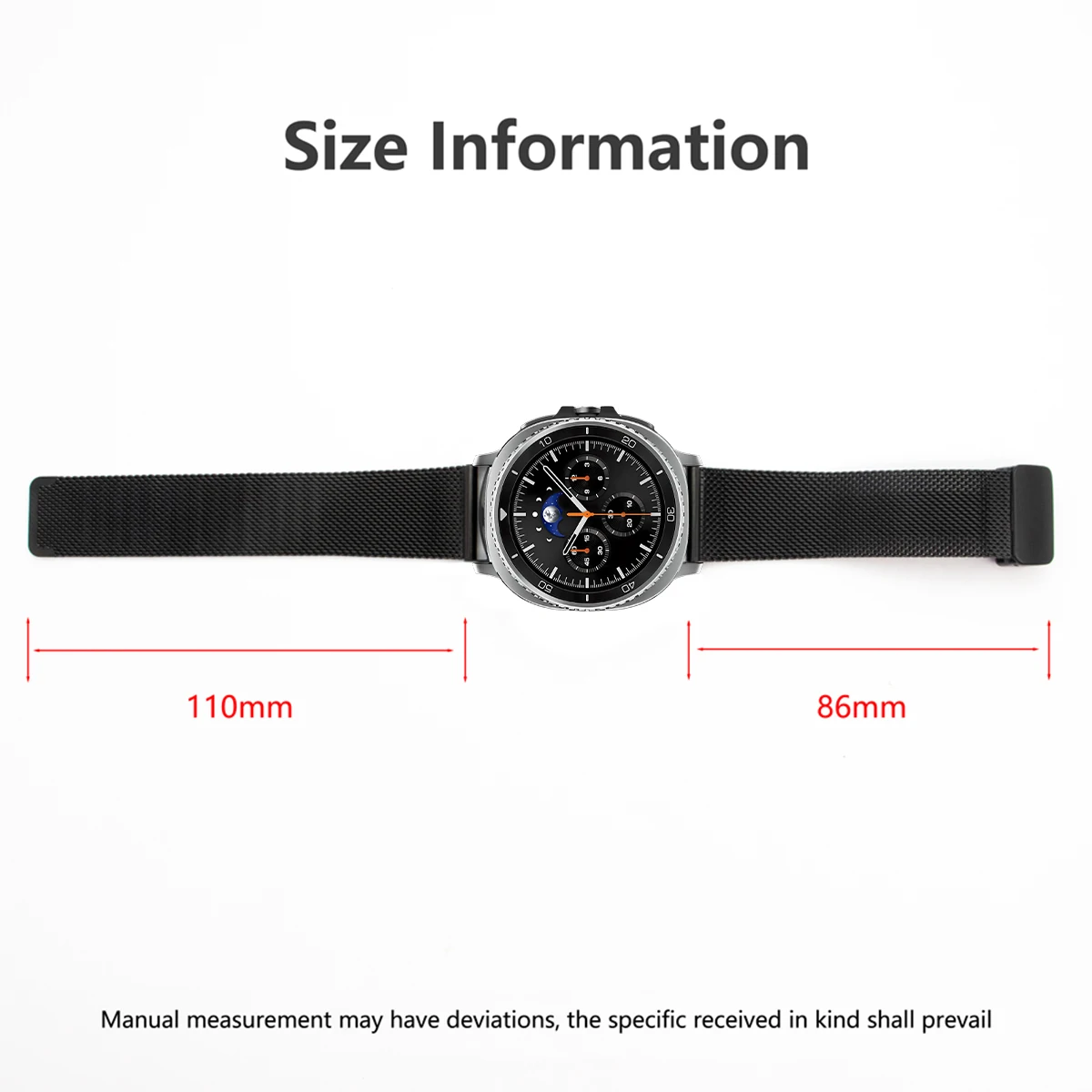 Миланский ремешок с магнитной пряжкой для Samsung Galaxy Watch8 classic 46 мм 8, 40 мм, 44 мм, металлический ремешок для Galaxy watch ultra 2025 47 мм (art.: 3920d12379a5f) - 3920d12379a5f