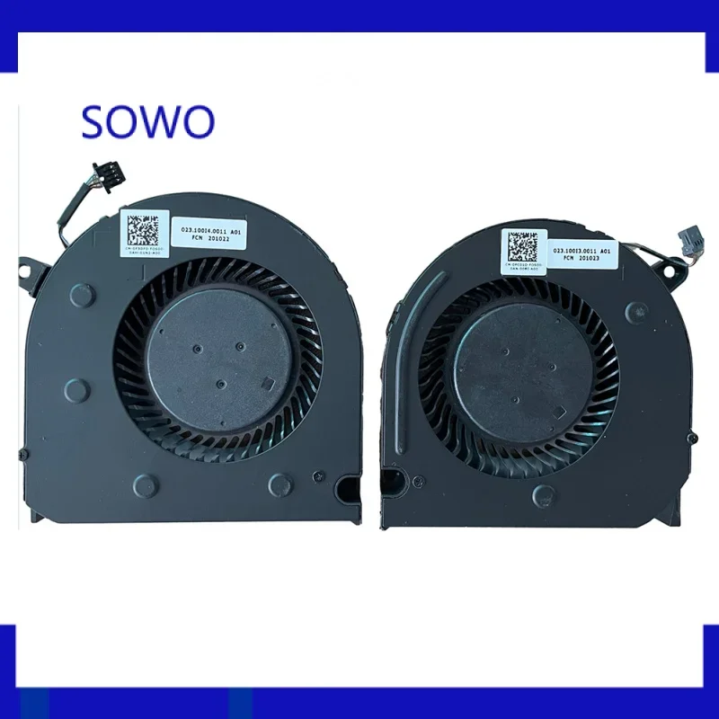 Новый охлаждающий вентилятор для ноутбука процессора и графического DELL G5 15 5500 5505
