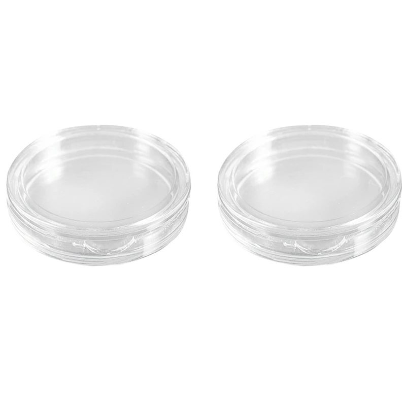 

10 Pcs Transparent Small Plastic Coin Box 23Mm & 10 Pcs Small Round Transparent Plastic Coin Capsules Box 38Mm