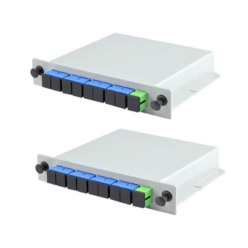

2X Fiber Optic Plc Splitter 1 X 8 Insertion Outdoor Electrical Splitter / Lgx / Cassette Type Sc/Apc