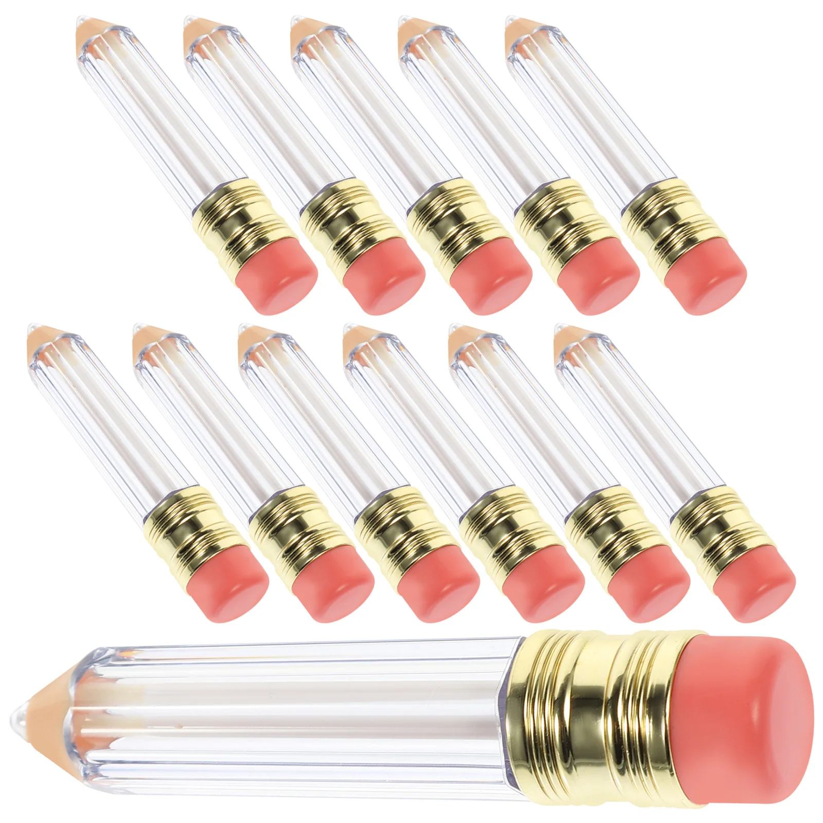 

Pencil Shaped Empty Lip Gloss Tubes Containers Gloss Tubes Containers Clear Mini Refillable Lip Oil Bottles