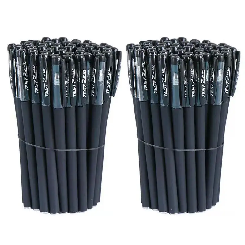 

100pcs Gel Pen Wholesale Business Office School Supplies Black Red Blue 0.5mm Bullet Student Exam Signature Pen Cute Stationery