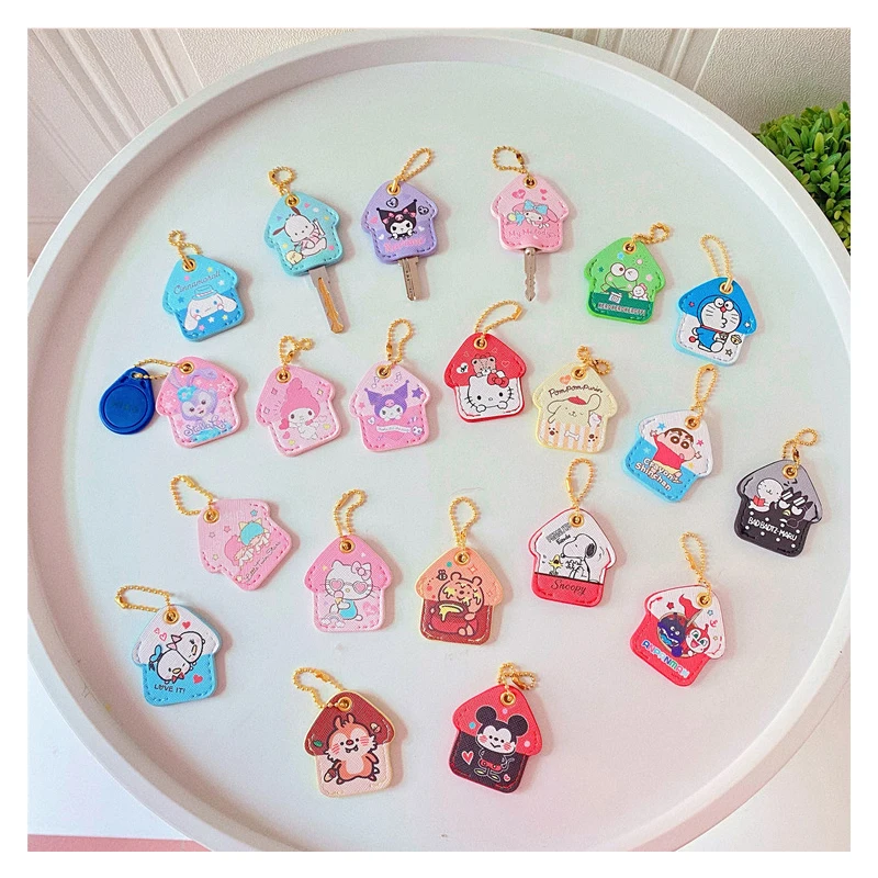 

Kawaii Anime Kuromi Waterdrop Access Card Holder Cartoon MyMelody Cute House Key Holder Cinnamoroll Kt Cat Keychain Cute Pendant