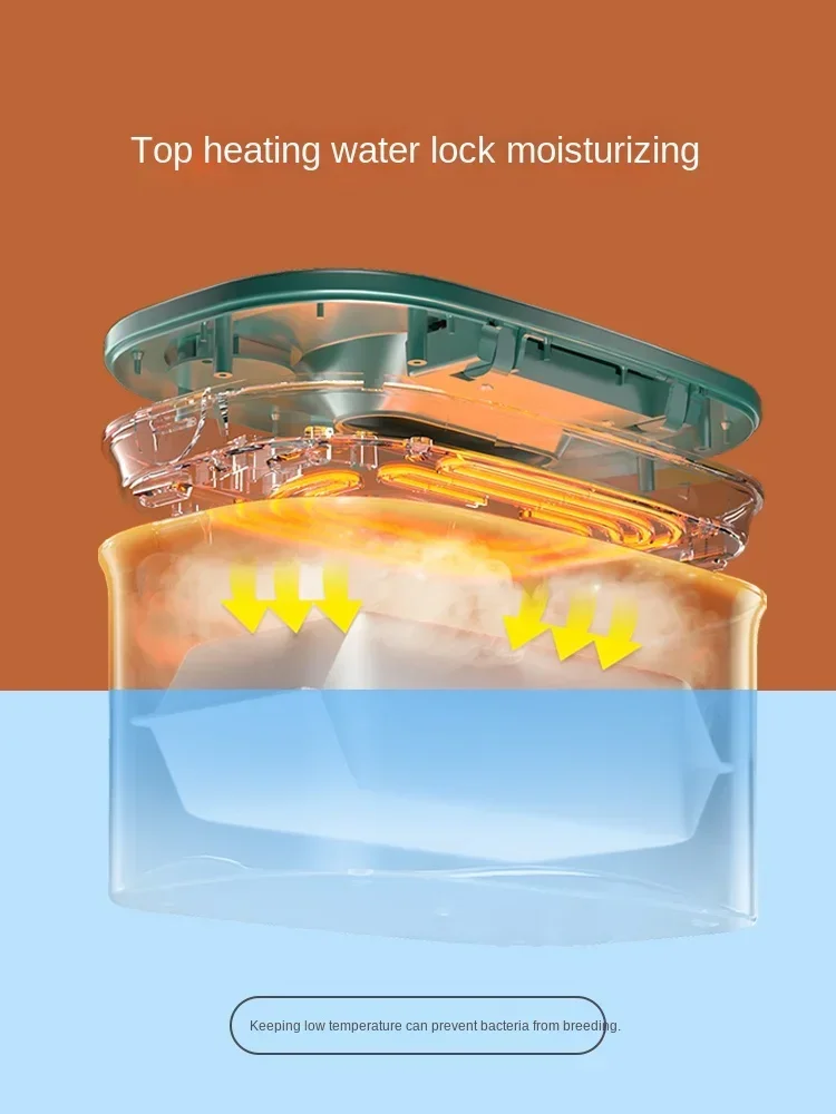 220V Portable Baby Wet Wipe Heater with Temperature Control for Moisturizing and Heating