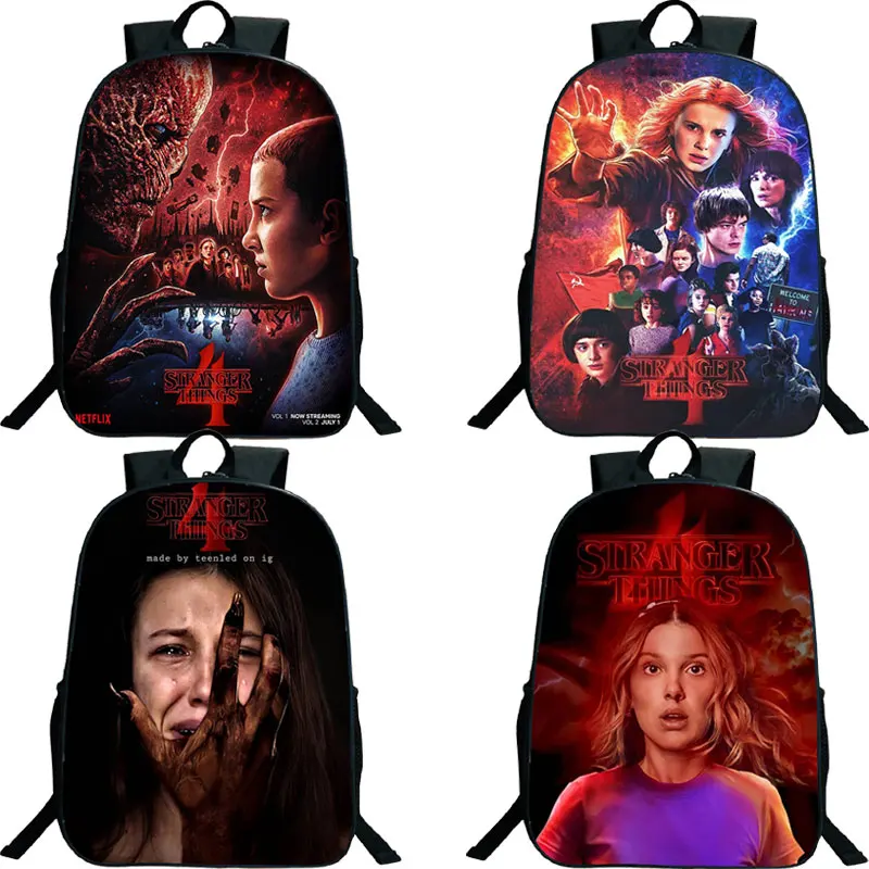 

Stranger Things 4 School Backpack for Students Boys Girls Anime Bag Schoolbag Children Bookbag Teenager Bagpack Travel Backpacks