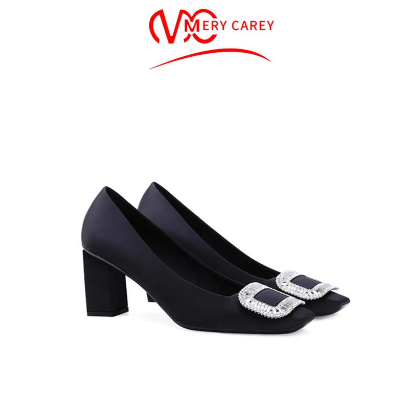 Женские туфли на квадратном каблуке черные элегантные туфли-тренды 2024