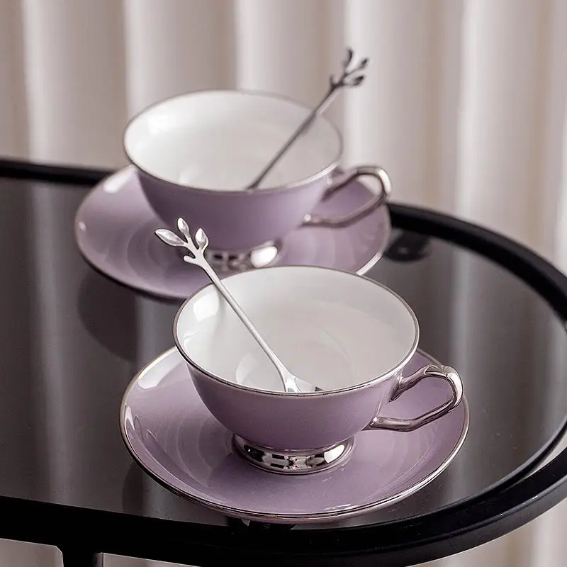 Home luxury coffee cup saucer set bone China English afternoon tea party home decoration drinking gift box