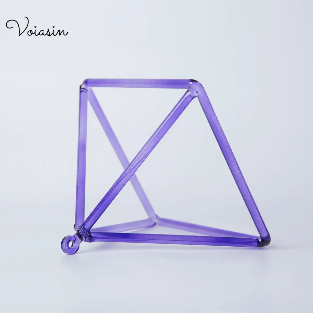 

5-8 дюймов фиолетовый треугольный кварцевый кристалл пение Пирамида Звукотерапия медитация музыкальный инструмент с бесплатным подарочным комплектом